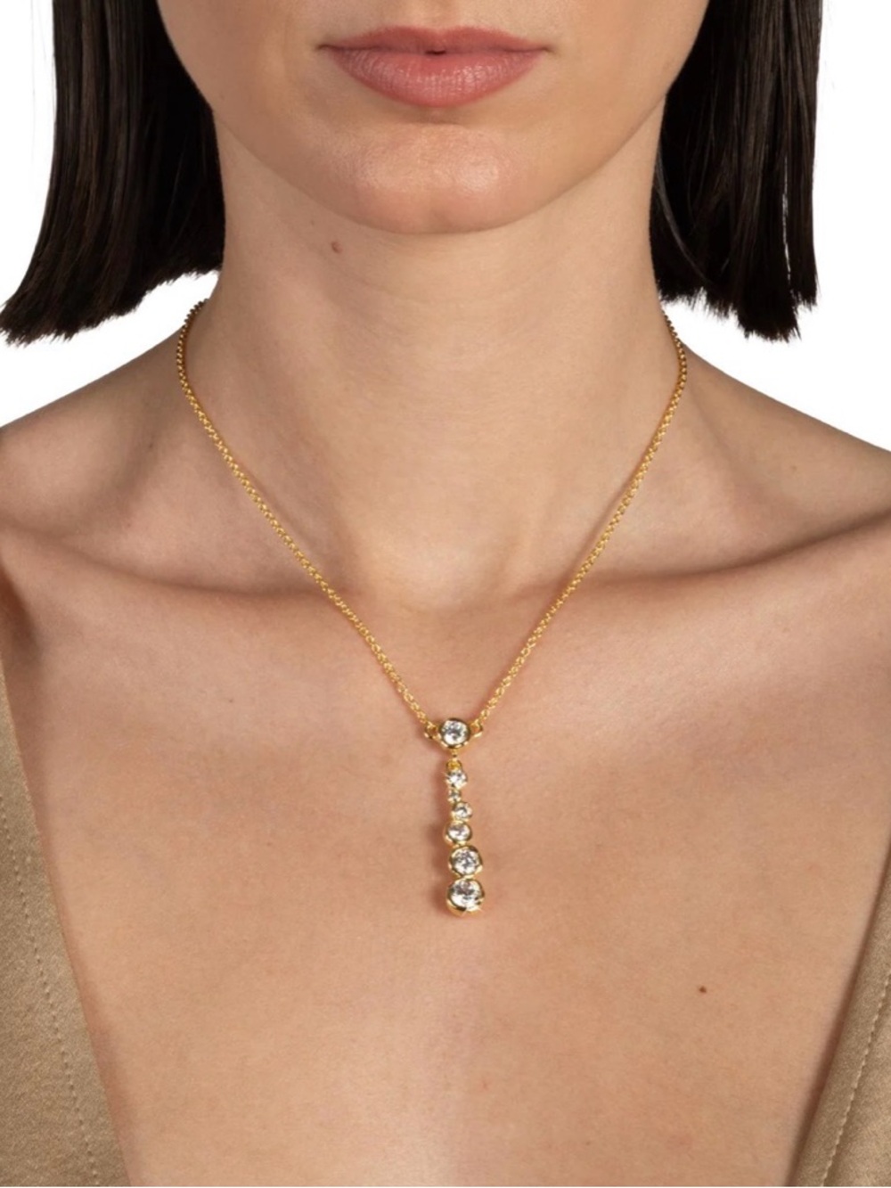 ALEXIS BITTAR Asterales Bubble Necklace Gold Clear C Z MY13